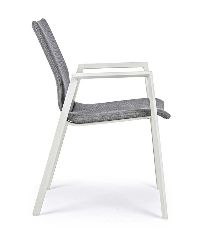 Silla con brazos Odeon, color lunar