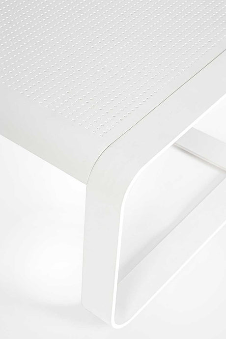 Conjunto Merrigan sofá + 2 sillones + mesa, color blanco