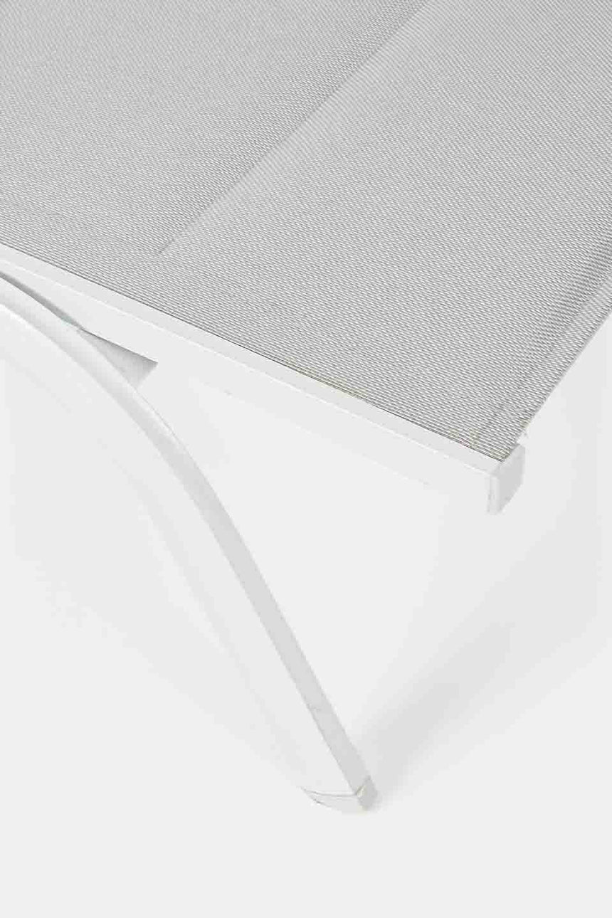 Tumbona con ruedas Cleopas, color blanco