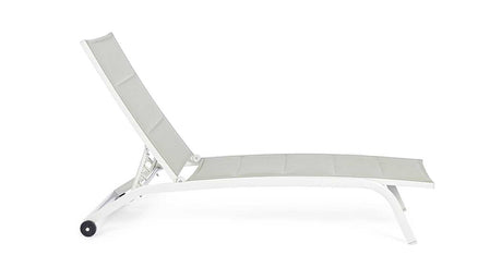 Tumbona con ruedas Cleopas, color blanco