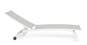 Tumbona con ruedas Cleopas, color blanco
