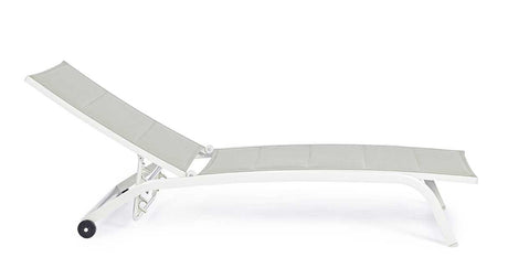 Tumbona con ruedas Cleopas, color blanco