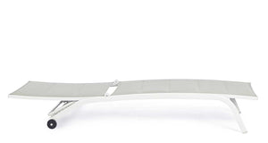Tumbona con ruedas Cleopas, color blanco