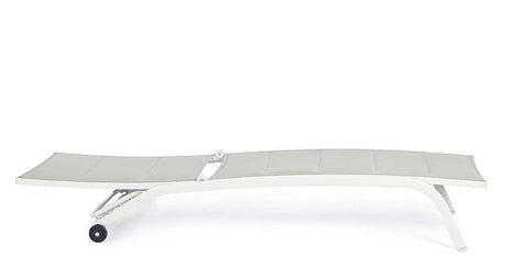 Tumbona con ruedas Cleopas, color blanco