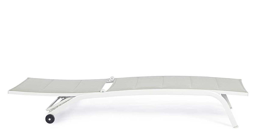 Tumbona con ruedas Cleopas, color blanco