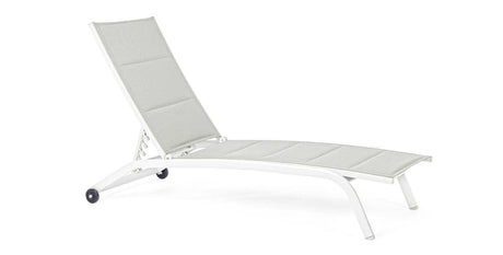 Tumbona con ruedas Cleopas, color blanco