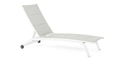 Tumbona con ruedas Cleopas, color blanco