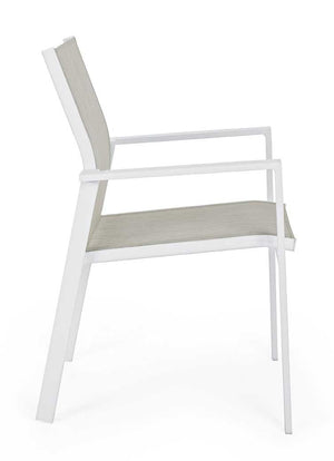 Silla con brazos Crozet, color blanco