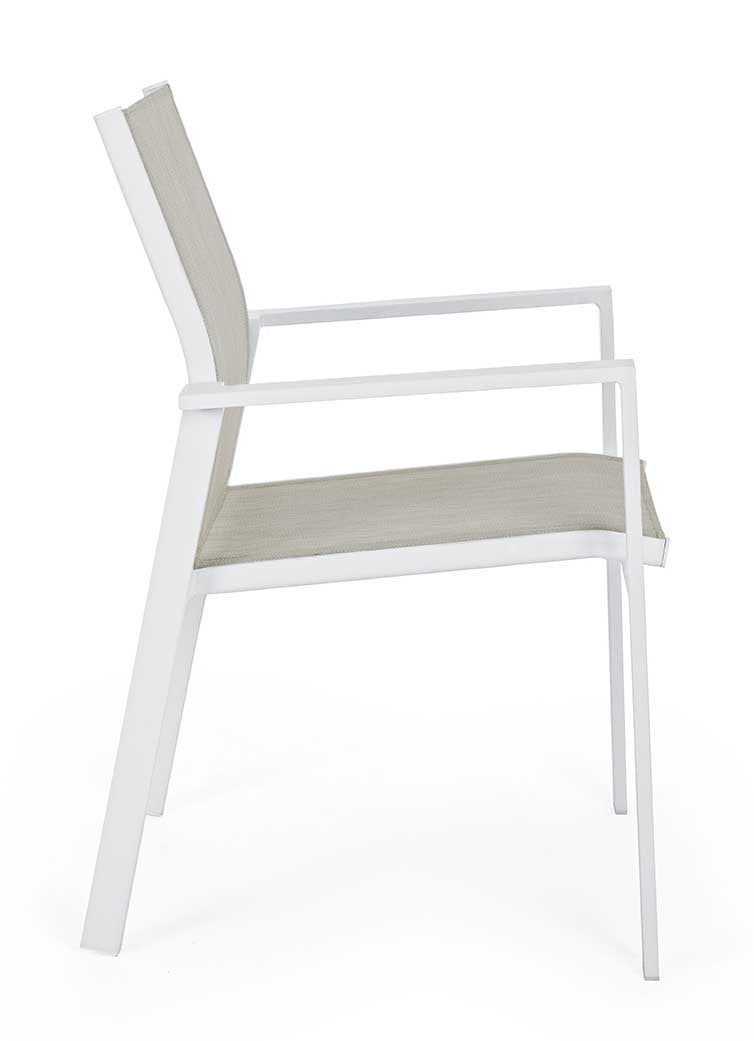 Silla con brazos Crozet, color blanco