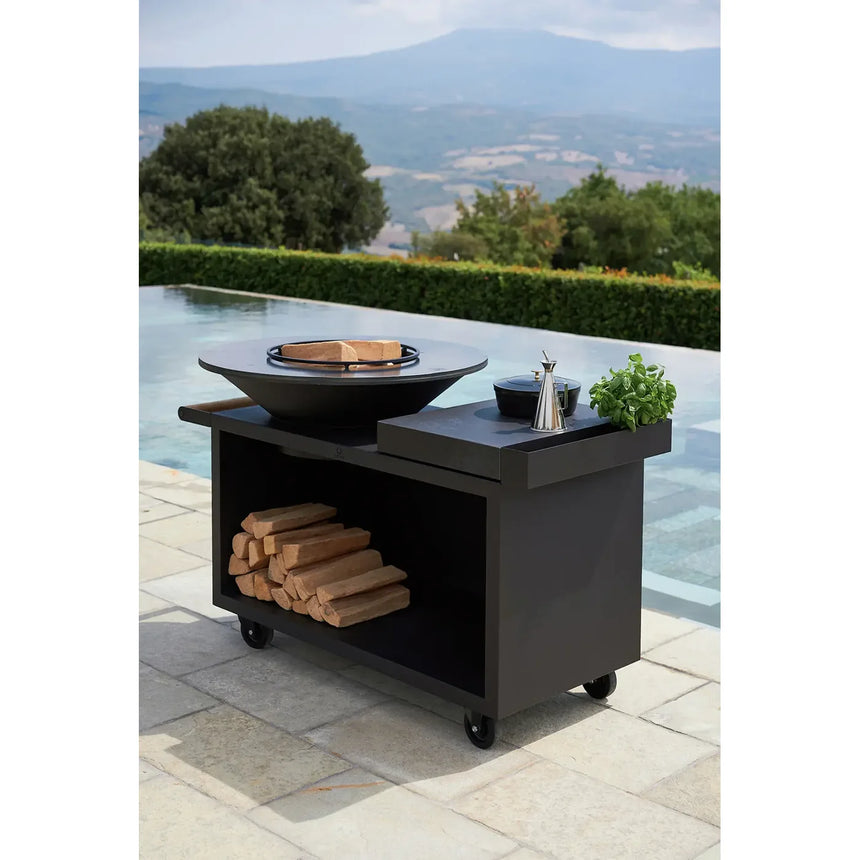 Barbacoa de leña OFYR Island Black 100 PRO Ceramic Dark Grey