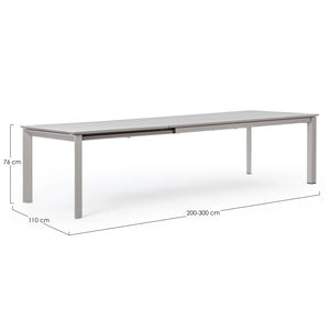 Mesa extensible Konnor 200-300x110, rastin