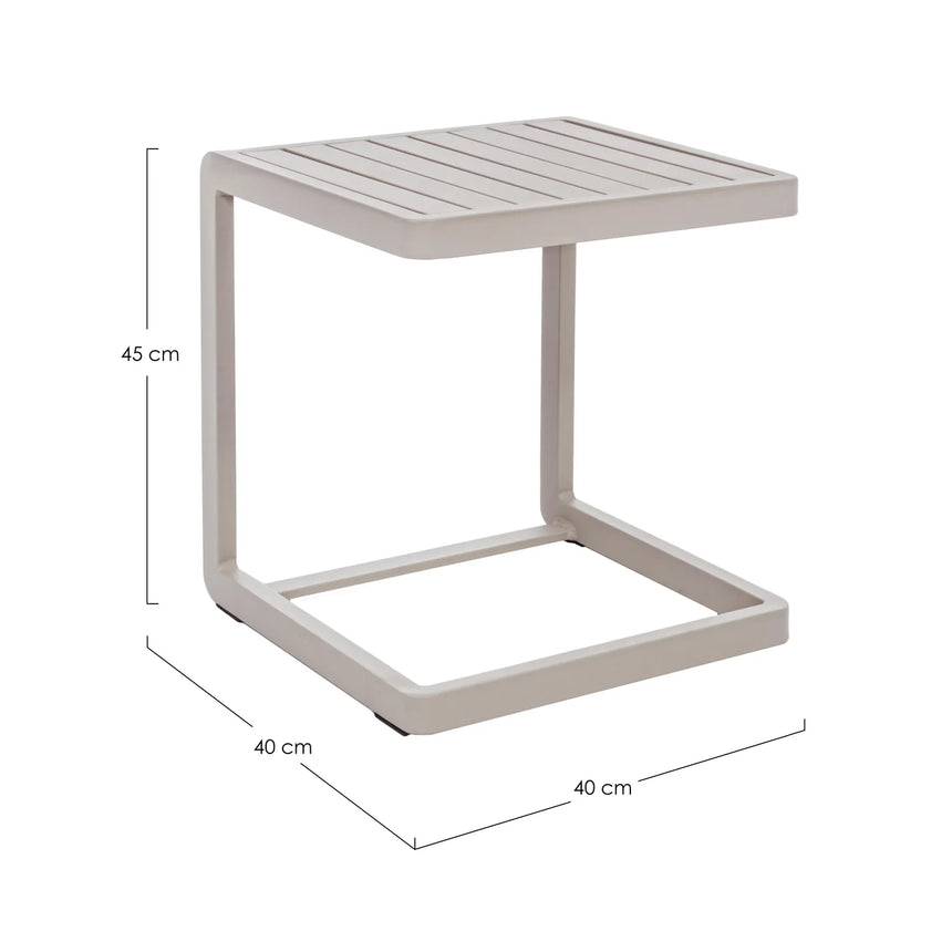 Mesa auxiliar Konnor 40x40, rastin