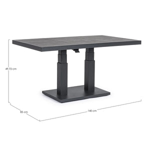 Mesa elevable Truman 140x85x49/72, antracita