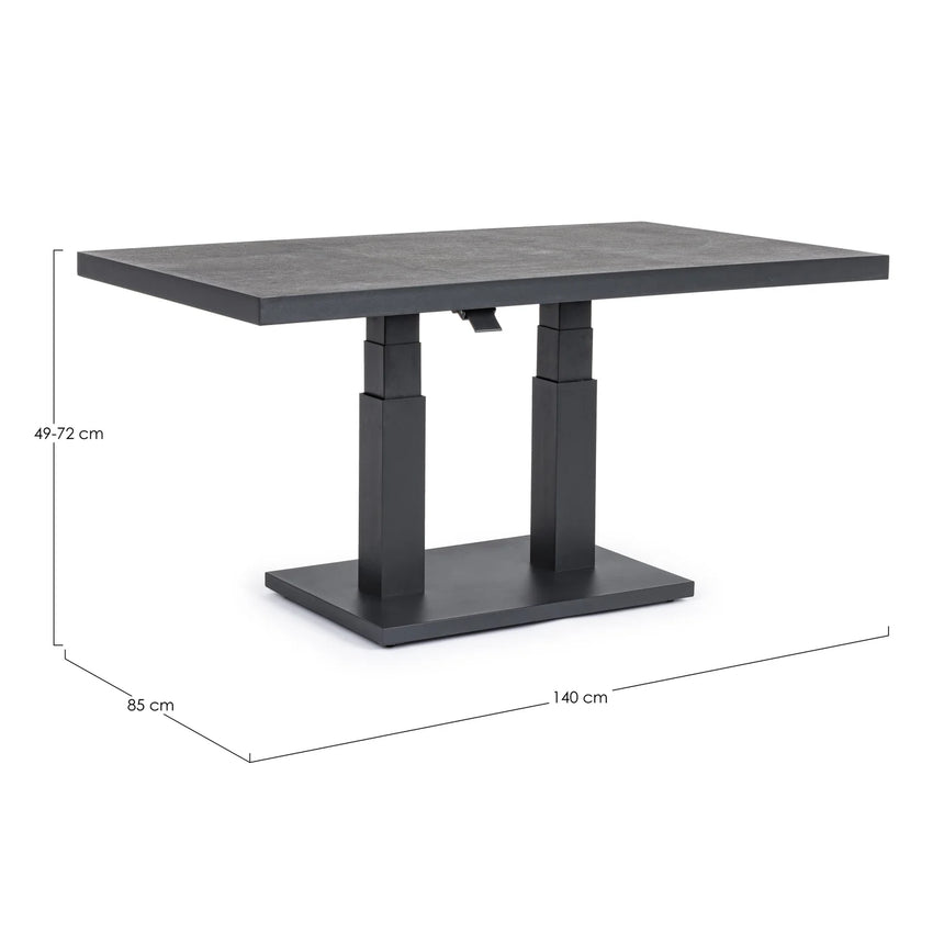 Mesa elevable Truman 140x85x49/72, antracita