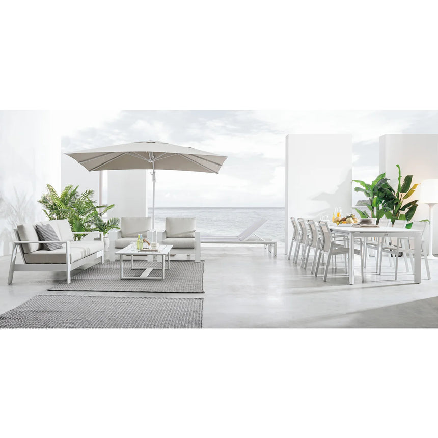 Tumbona Skipper New con ruedas, blanco