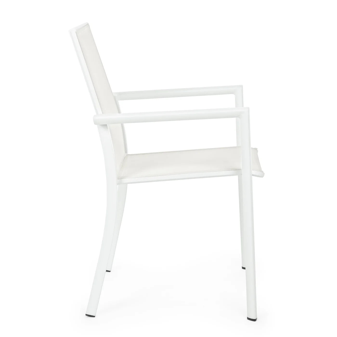 Silla de exterior Bizzotto con brazos Konnor blanco