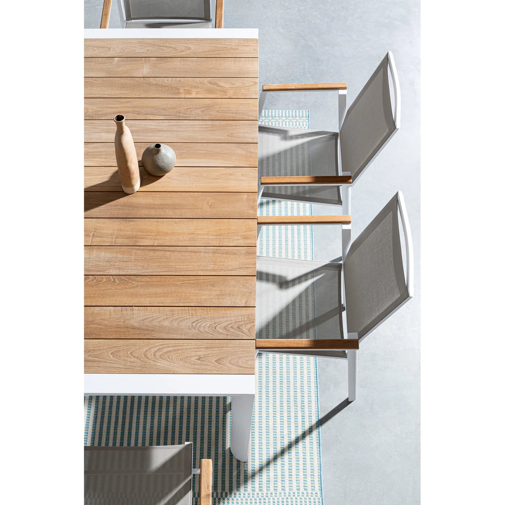 Mesa exterior Cameron 180X90, blanco