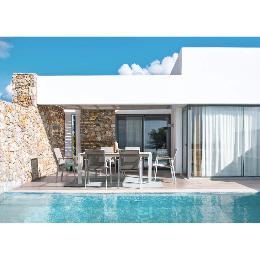 Mesa de exterior Cameron 180X90, branco