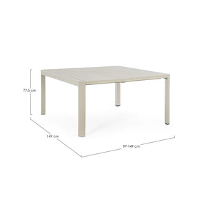 Mesa extensible Kiplin 149X97/149, rastin