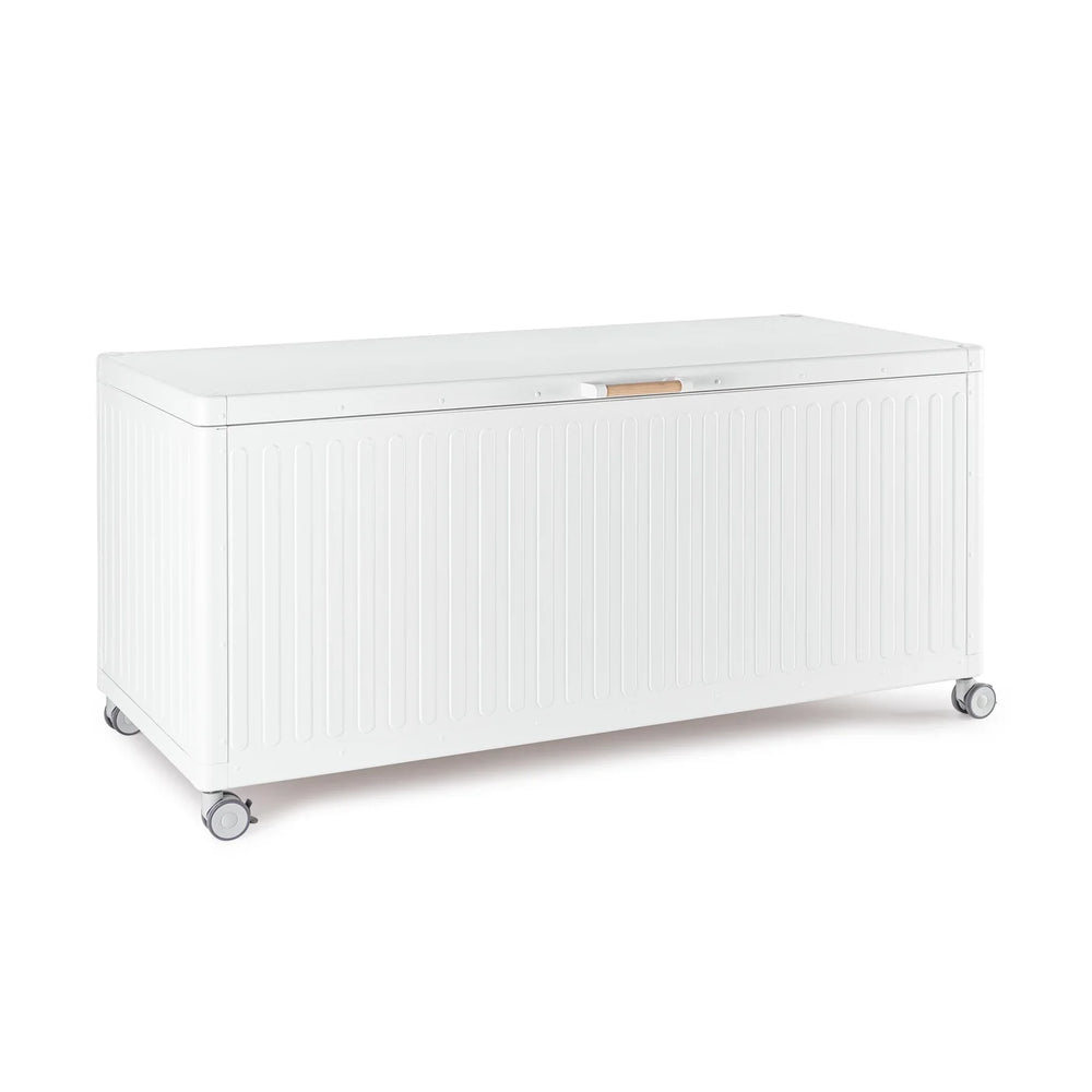 Baú de exterior com rodas Ocean, branco M