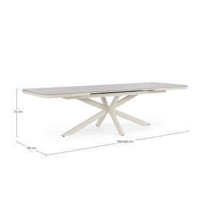 Mesa extensível Pascal 200-260x100, pelicano