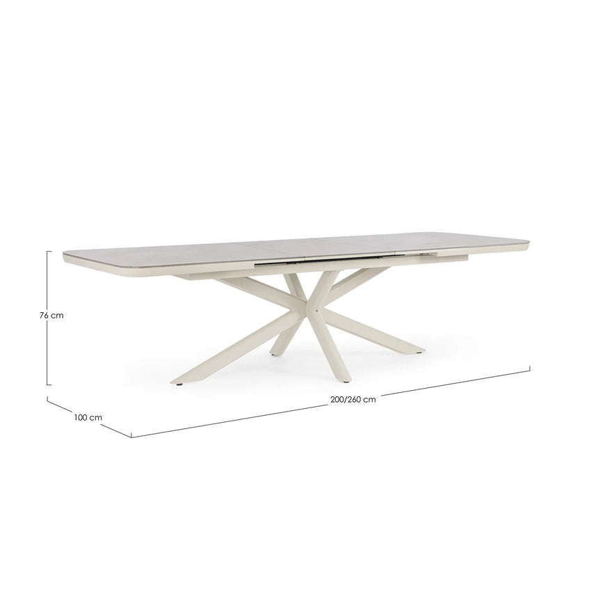 Mesa extensível Pascal 200-260x100, pelicano