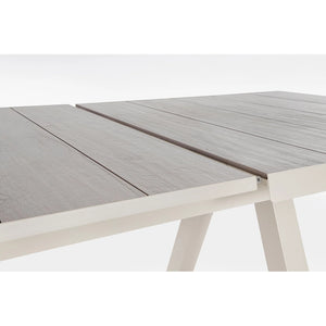 Mesa extensible Krion 205-265x103cm, pelican