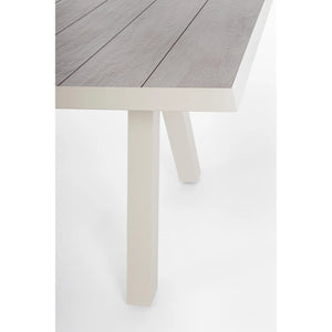Mesa extensible Krion 205-265x103cm, pelican