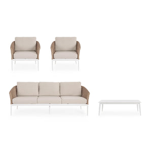 Conjunto Oceana sofá + 2 sillones + mesa, vapor