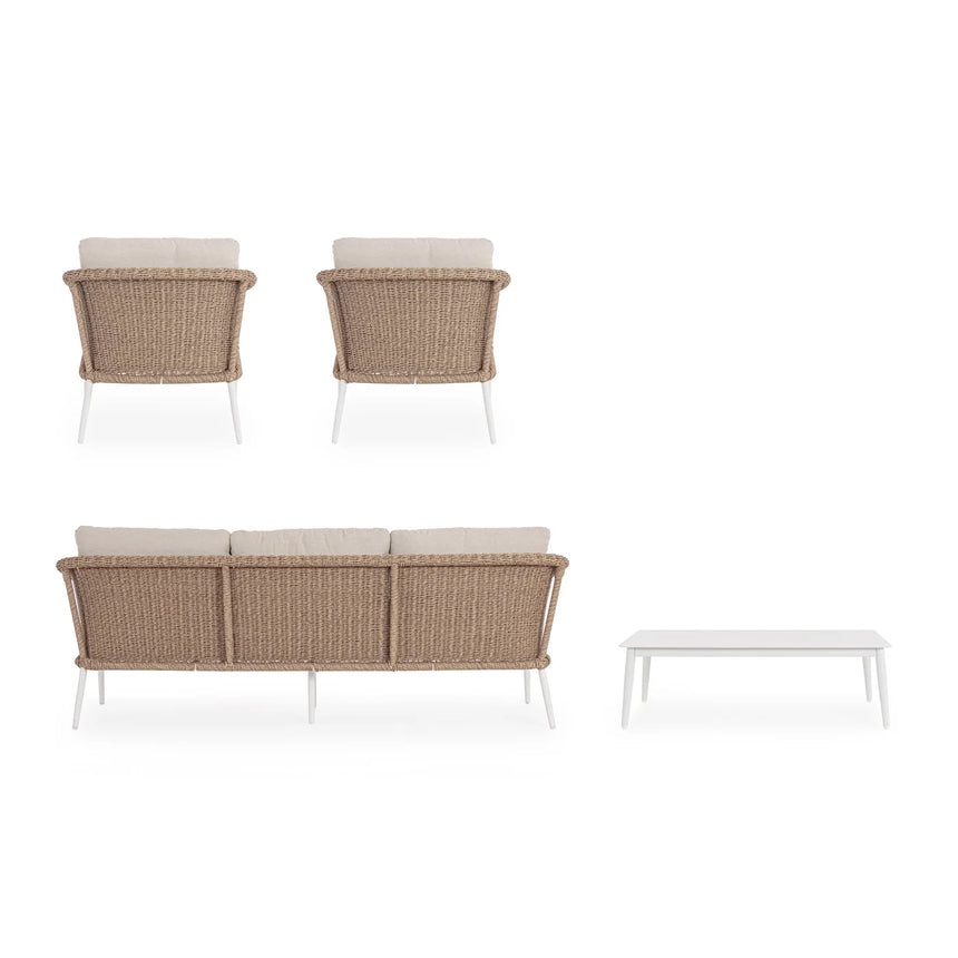 Conjunto Oceana sofá + 2 sillones + mesa, vapor