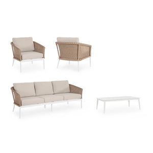 Conjunto Oceana sofá + 2 sillones + mesa, vapor