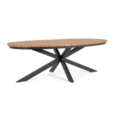 Mesa Zelmar 218x115cm, antracita/timber