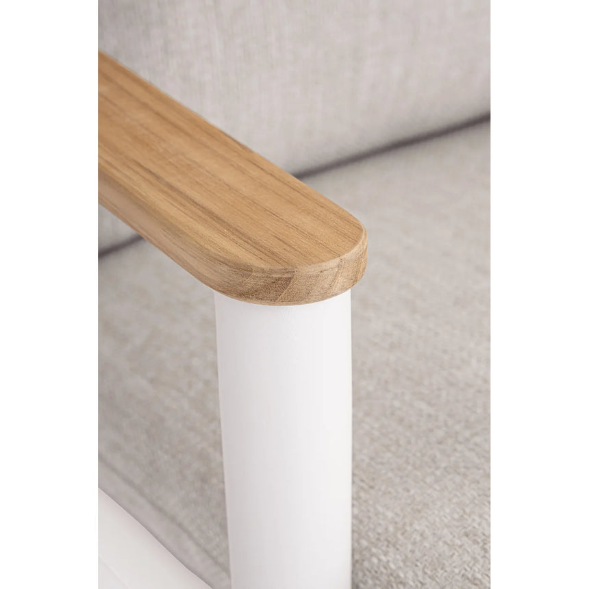 Conjunto Ibisco sofá + 2 poltronas + mesa, branco