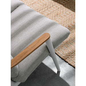 Conjunto Ibisco sofá + 2 poltronas + mesa, branco