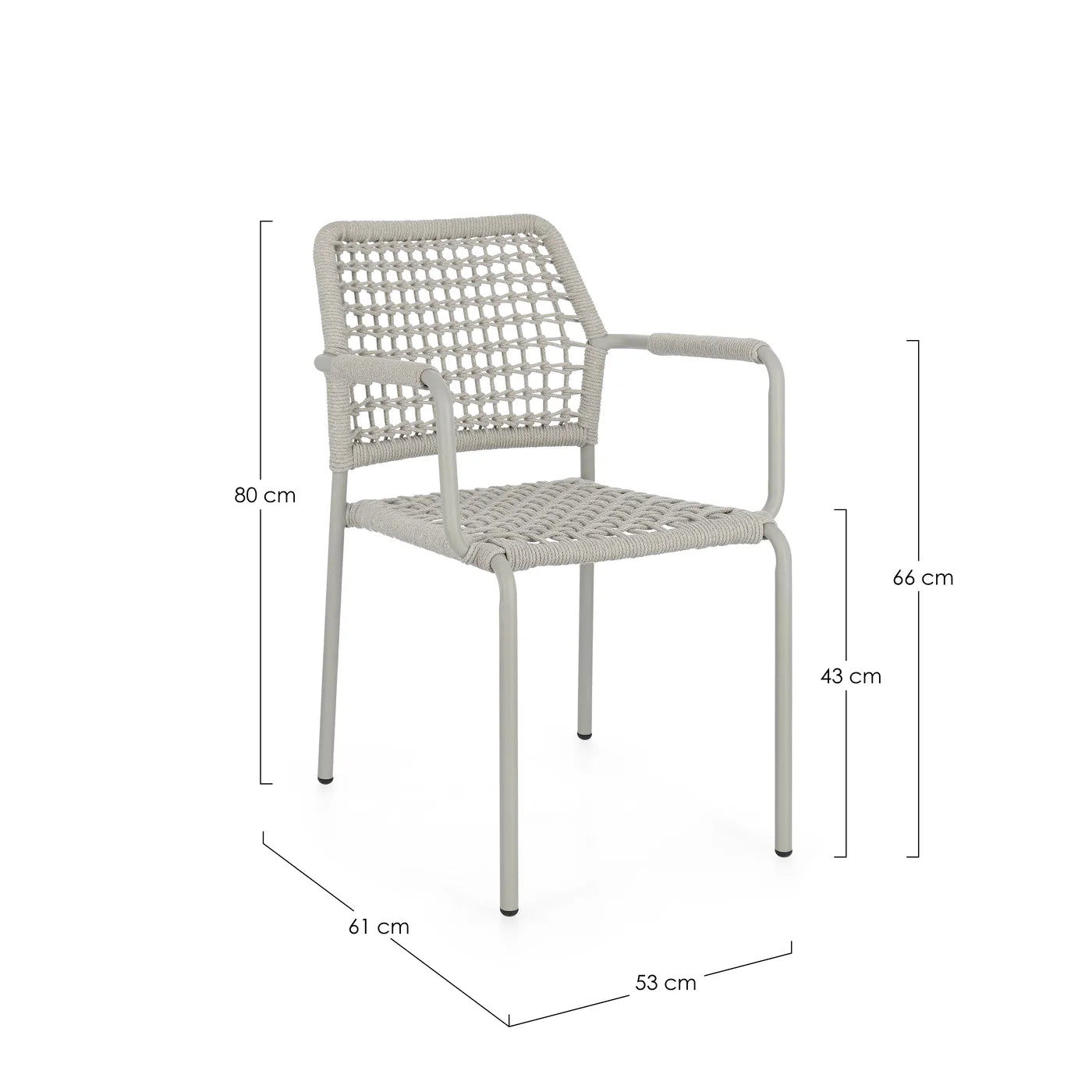 Silla de exterior Bizzotto con brazos Rajada saturn