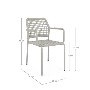 Silla de exterior Bizzotto con brazos Rajada saturn
