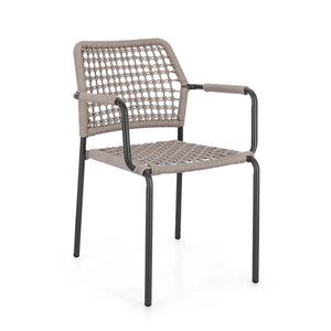 Silla de exterior con brazos Rajada, antracita/khaki