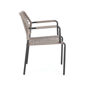 Silla de exterior con brazos Rajada, antracita/khaki