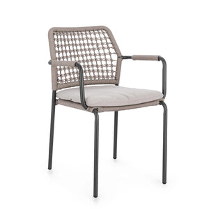 Silla de exterior con brazos Rajada, antracita/khaki