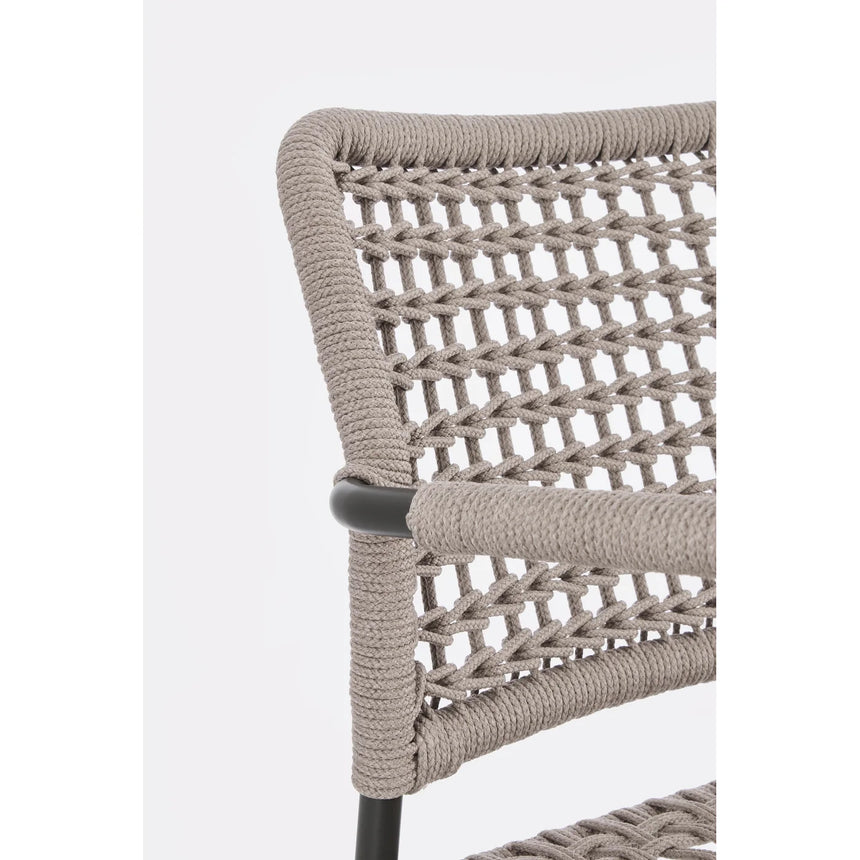 Silla de exterior con brazos Rajada, antracita/khaki