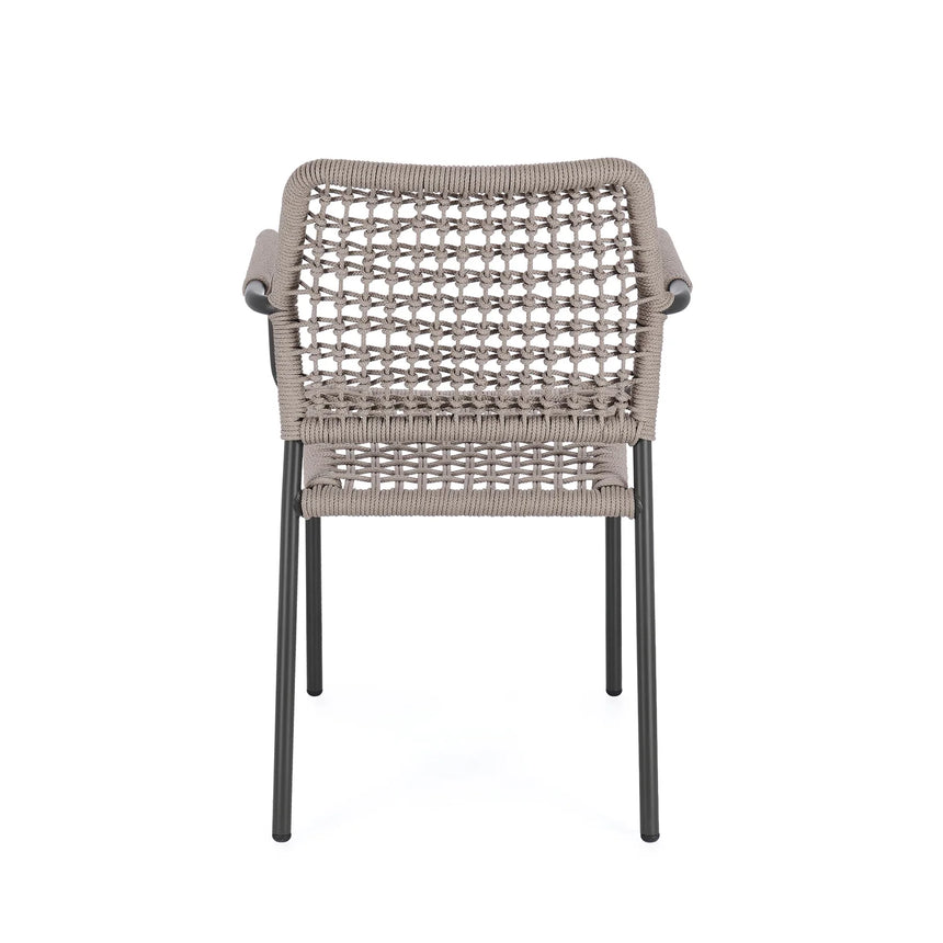 Silla de exterior con brazos Rajada, antracita/khaki