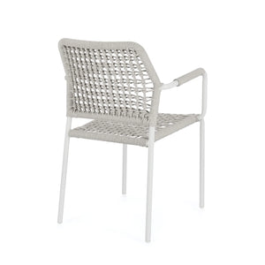 Silla de exterior Bizzotto con brazos Rajada blanco