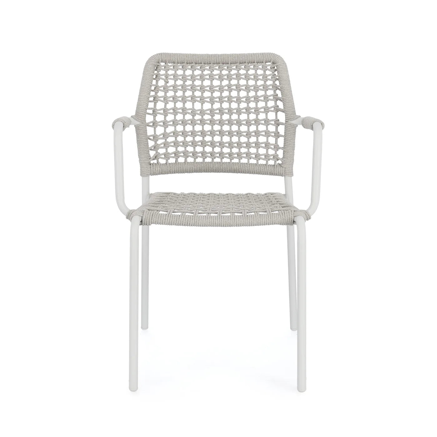 Silla de exterior Bizzotto con brazos Rajada blanco