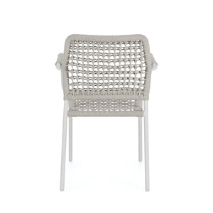 Silla de exterior Bizzotto con brazos Rajada blanco