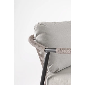 Conjunto Miravet sofá + 2 sillones + mesa, antracita/khaki