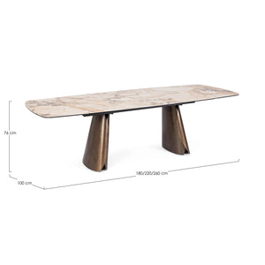 Mesa extensible Cile Patagonia 180/220/260x100