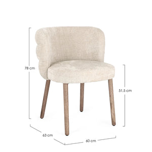 Silla Ilma, luciente/roble