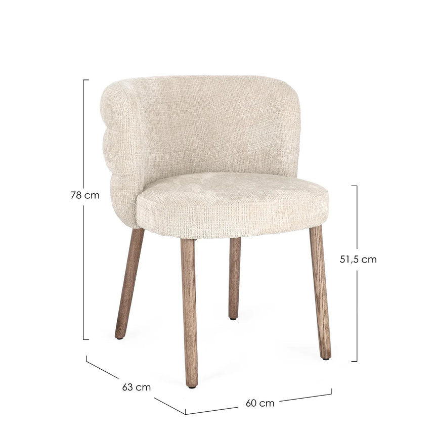 Silla Ilma, luciente/roble