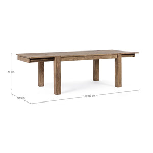 Mesa extensible Salford 160-260x100