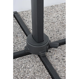 Chapéu de sol excêntrico Ines 3x3m, cinza claro